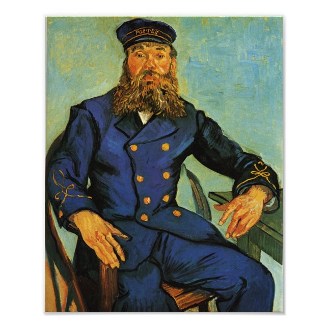 Portrait des Postmanns Joseph Roulin - Van Gogh Fotodruck (Vorne)