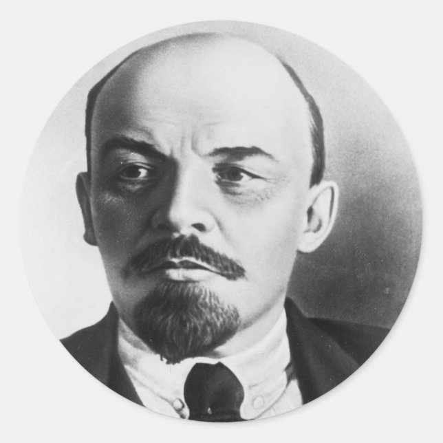 Portrait des russischen Wladimir Ilyich Lenin Runder Aufkleber (Vorderseite)
