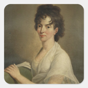 Portrait des Witwen Constanze Mozart, 1802 Quadratischer Aufkleber