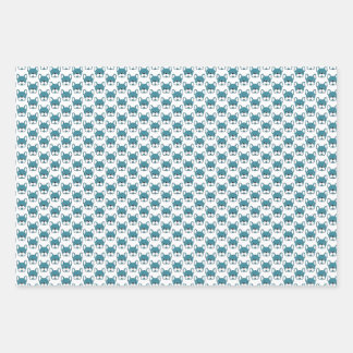 Portrait Design Aquamarin Geschenkpapier Set