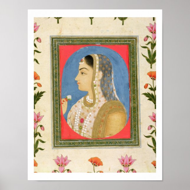 Portrait einer Adelsfrau aus der kleinen Clive Alb Poster (Vorne)