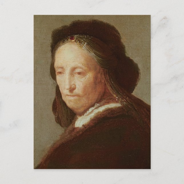 Portrait einer alten Frau, c.1600-1700 Postkarte (Vorderseite)