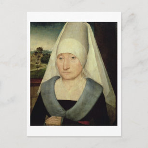 Portrait einer alten Frau (Öl auf Tafel) Postkarte