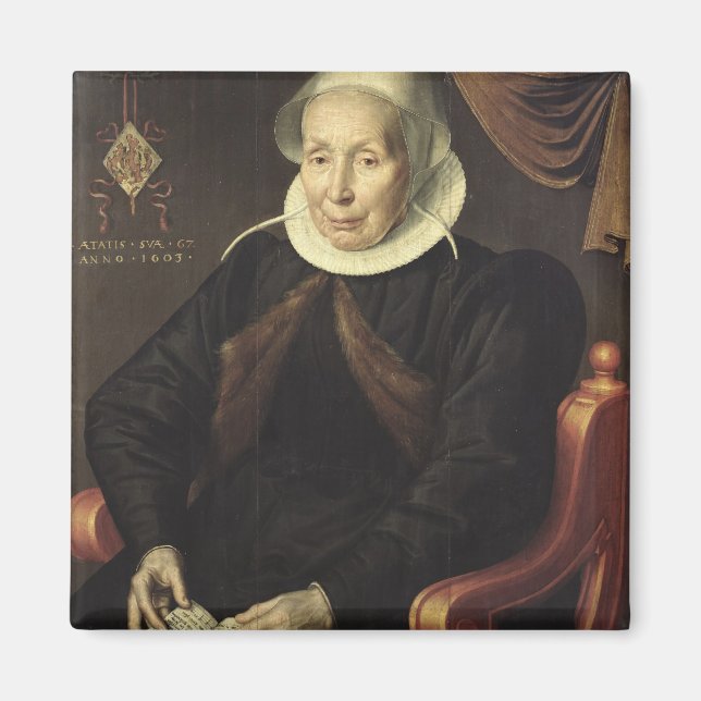 Portrait einer älteren Frau, 1603 Magnet (Vorne)