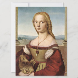 Portrait einer Dame mit Einhorn (von Raphael) Karte