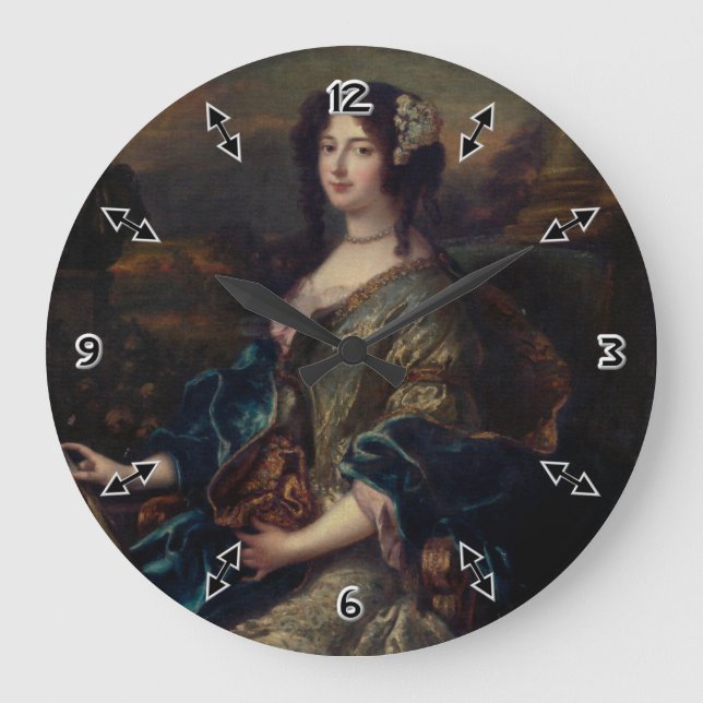 Portrait einer Edelfrau von Pierre Mignard Große Wanduhr (Vorderseite)