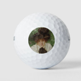 Portrait einer Edwardian Lady (Vintage Kunst) Golfball
