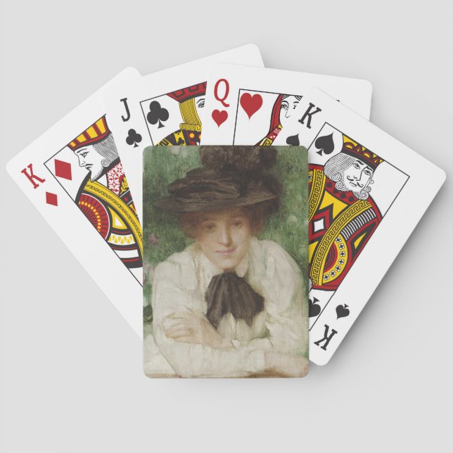 Portrait einer Edwardian Lady (Vintage Kunst) Spielkarten (Rückseite)