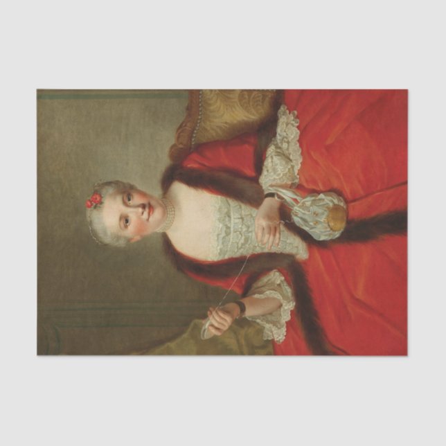 Portrait einer eleganten Dame von Pierre Allais Seidenpapier (Vorderseite)