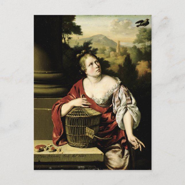 Portrait einer Frau, 1687 Postkarte (Vorderseite)