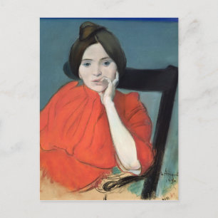 Portrait einer Frau, 1890 Postkarte