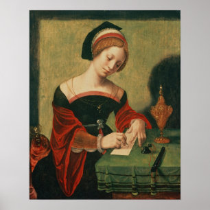 Portrait einer Frau als Magdalen Poster