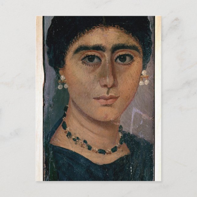 Portrait einer Frau aus Fayum, 1.-4. Jahrhundert Postkarte (Vorderseite)