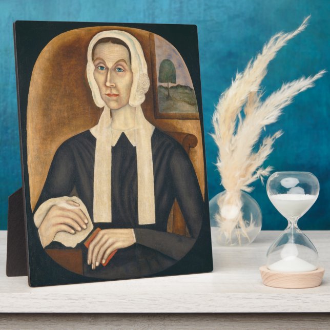 Portrait einer Frau, c. 1845 (Öl auf Leinwand) Fotoplatte (Seite)