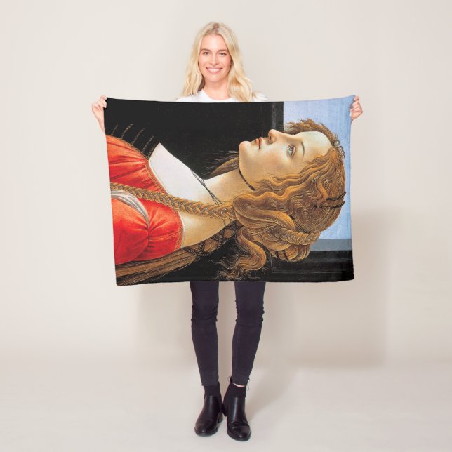 Portrait einer Frau, Sandro Botticelli Fleecedecke (Beispiel)