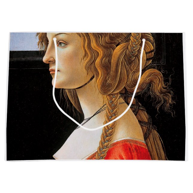 Portrait einer Frau, Sandro Botticelli Große Geschenktüte (Vorderseite)