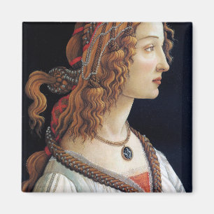 Portrait einer Frau, Sandro Botticelli Magnet