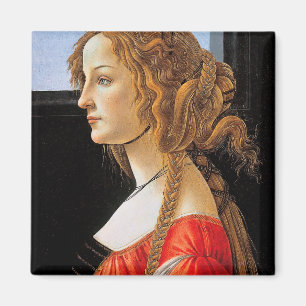 Portrait einer Frau, Sandro Botticelli Magnet