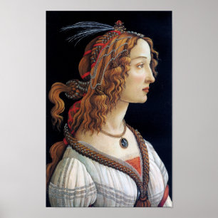 Portrait einer Frau, Sandro Botticelli Poster