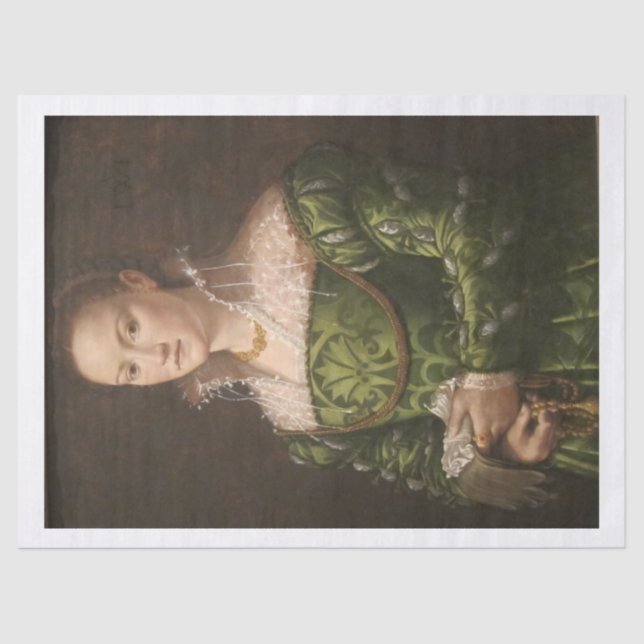 Portrait einer Frau von Allesandro Allori Decoupag Seidenpapier (Vorderseite)