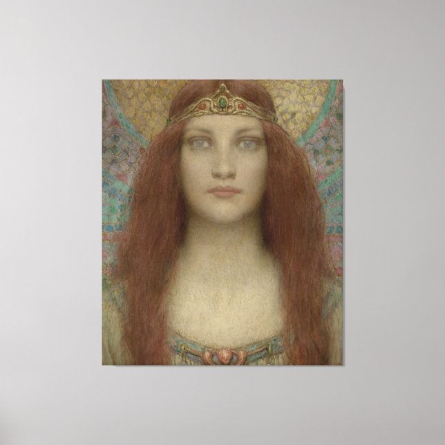 Portrait einer Frau von Charles Allan Winter Leinwanddruck (Vorderseite)