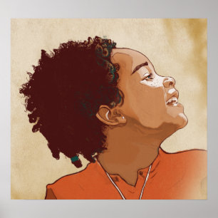 Portrait einer Girl Print Poster