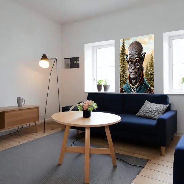 Portrait einer humanoiden Alien | AI Art Poster (Von Creator hochgeladen)