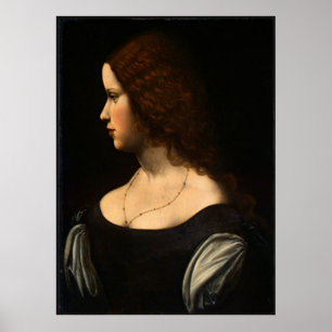 Portrait einer jungen Frau,1500,Leonardo da Vinci Poster