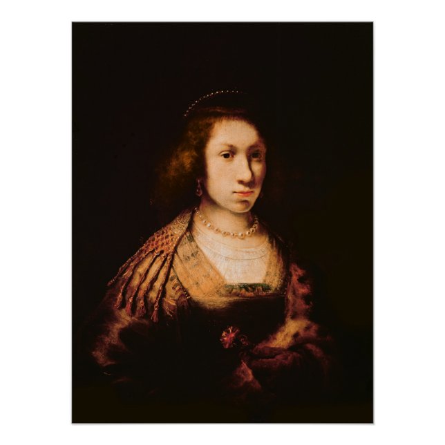 Portrait einer jungen Frau Poster (Vorderseite)