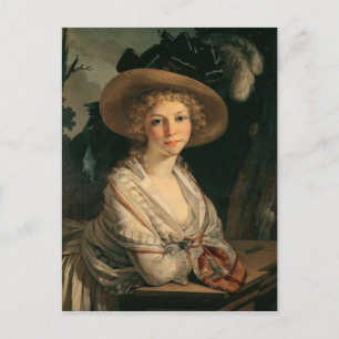 Portrait einer jungen Frau Postkarte