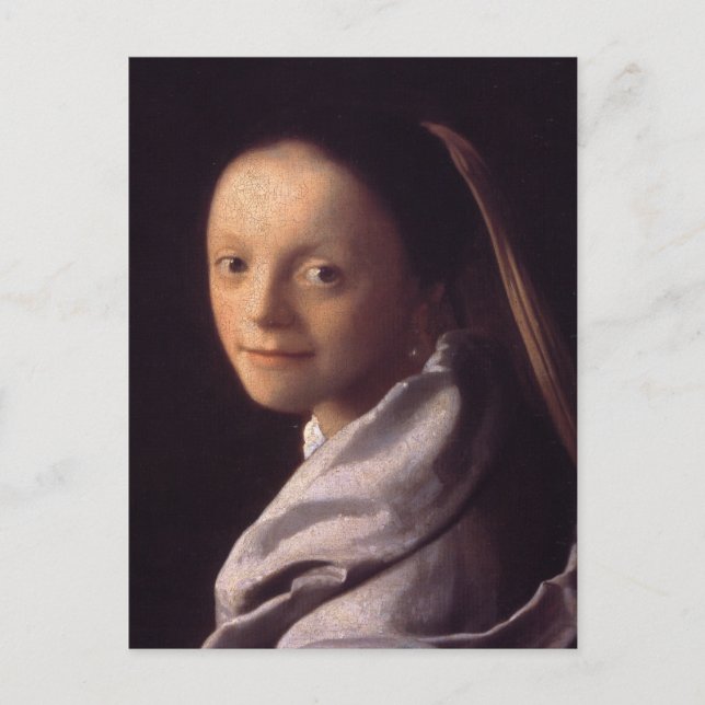 Portrait einer jungen Frau Postkarte (Vorderseite)