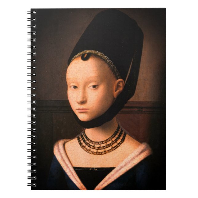 Portrait einer jungen Frau (von Petrus Christus) Notizblock (Vorderseite)