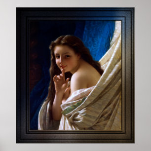 Portrait einer jungen Frau von Pierre Auguste Cot Poster