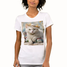 Portrait einer Katze in einem Hut.