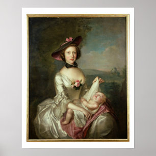 Portrait einer Lady, angeblich Elisabeth, Ehefrau Poster