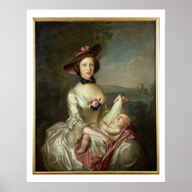 Portrait einer Lady, angeblich Elisabeth, Ehefrau  Poster (Vorne)
