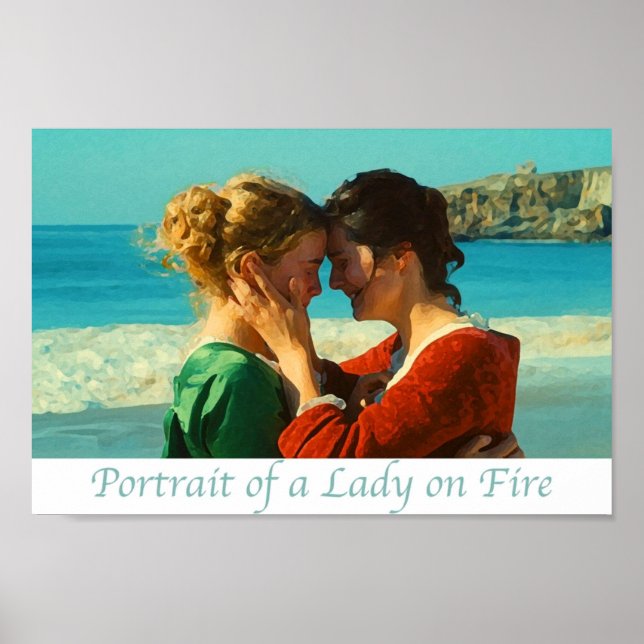Portrait einer Lady on Fire Painted Poster (Vorne)
