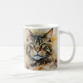 Portrait einer Maine Coon Cat Tasse