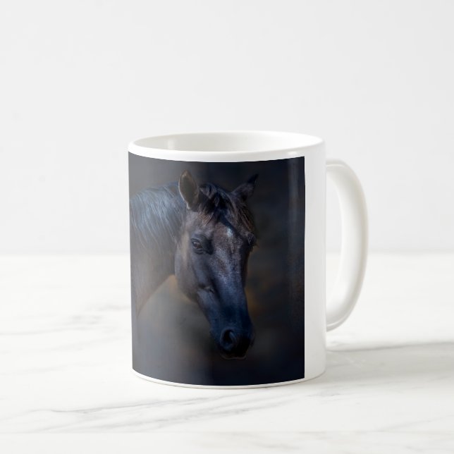 Portrait einer Pferdezucht-Tasse Kaffeetasse (VorderseiteRechts)