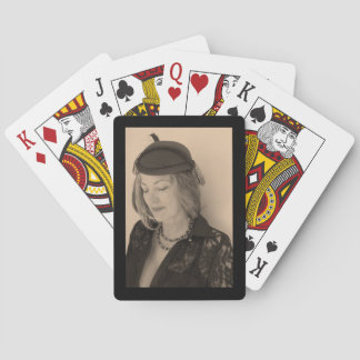 Portrait einer schönen Frau Spielkarten