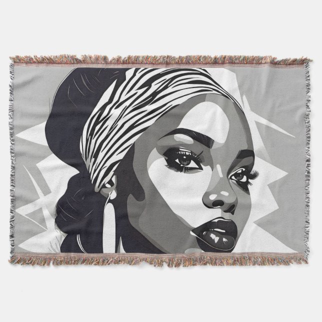 Portrait einer schwarzen Frau Decke (Vorderseite)