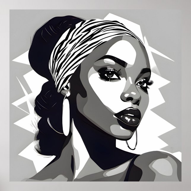 Portrait einer schwarzen Frau Poster (Vorne)