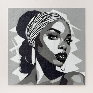 Portrait einer schwarzen Frau Puzzle