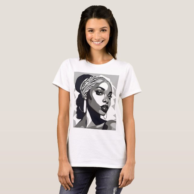 Portrait einer schwarzen Frau T-Shirt (Vorne ganz)