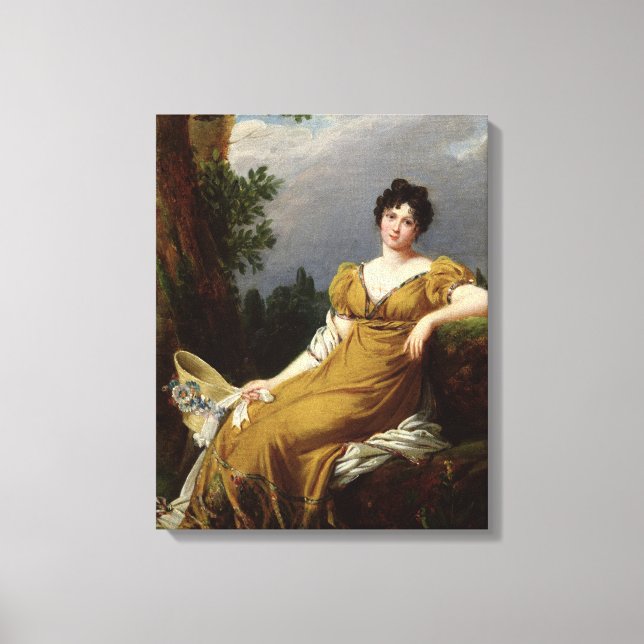 Portrait einer sitzenden Frau Leinwanddruck (Vorderseite)