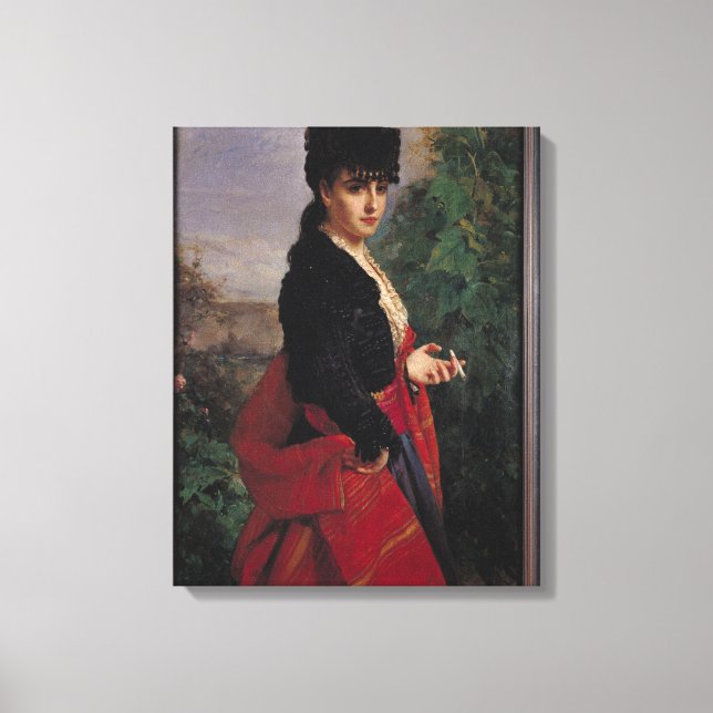 Portrait einer spanischen Frau Leinwanddruck (Vorderseite)