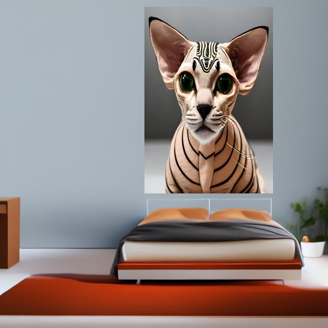 Portrait einer Sphynxkatze | AI Art Poster (Von Creator hochgeladen)