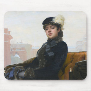 Portrait einer unbekannten Frau, Ivan Kramskoi Mousepad