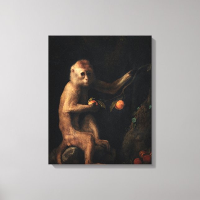 Portrait eines Affen Leinwanddruck (Vorderseite)