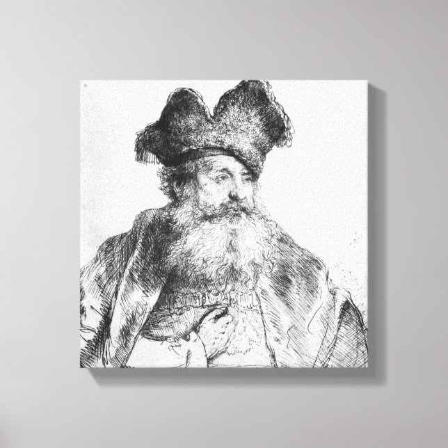 Portrait eines alten Mannes Leinwanddruck (Vorderseite)
